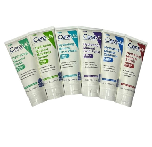 CeraVe 6-in-1 Hydrating Facial Kit – Deep Clean & Glow