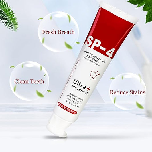 Yayashi SP-4 Probiotic Whitening Toothpaste 120g | Whitening Toothpaste for Coffee, Tea & Smoking Stains | Fresh Breath & Daily Oral Care Toothpaste