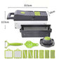 16-in-1 Multifunctional Vegetable Chopper & Mandoline Slicer with Container | Manual Food Cutter, Dicer & Grater