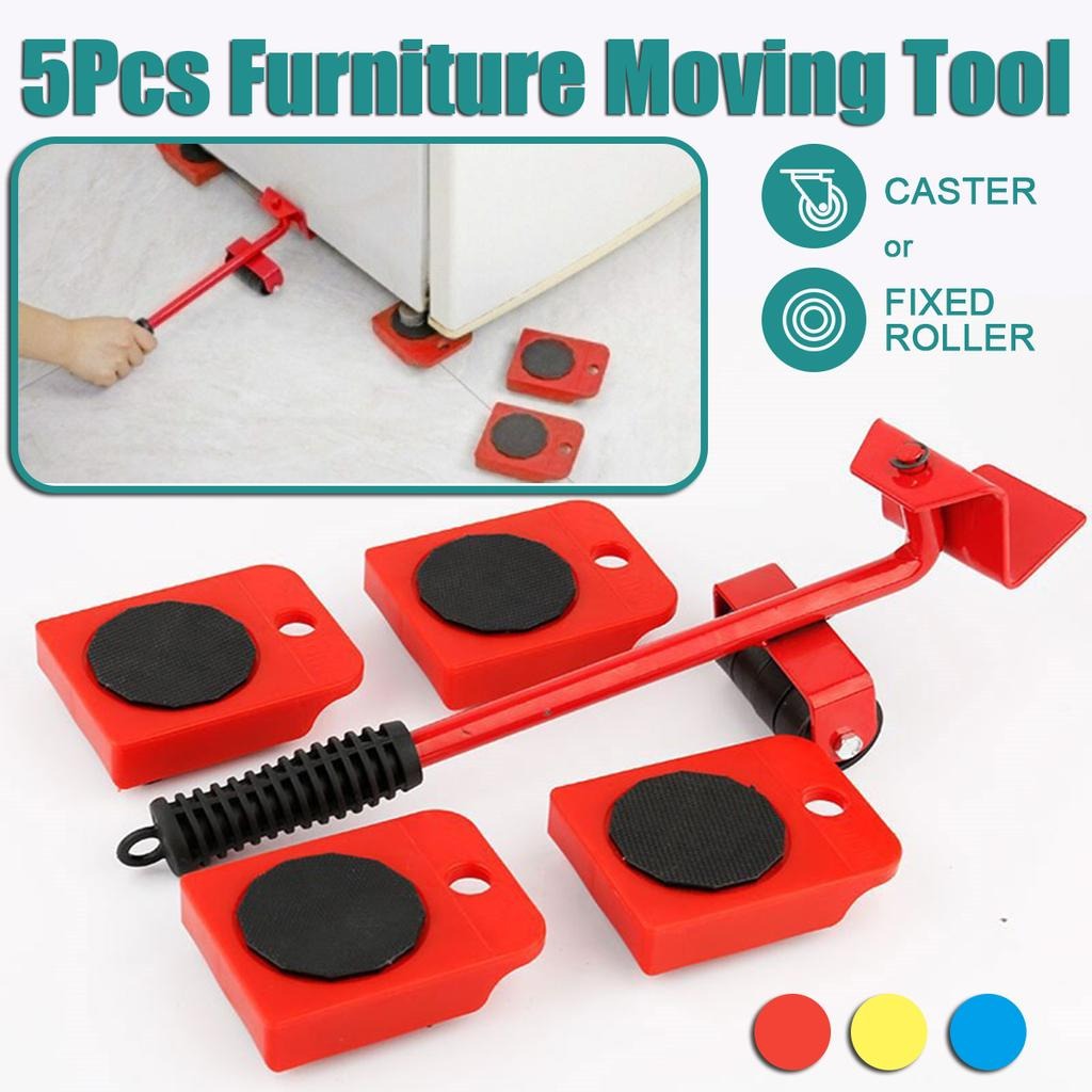 Furniture Lifter Tool Set 5 Piece | Heavy Furniture Moving Sliders with Wheels | 220 Lbs Load Capacity Furniture Mover