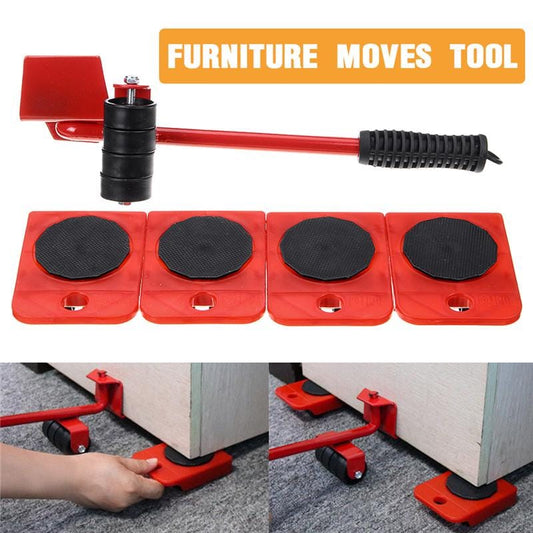 Furniture Lifter Tool Set 5 Piece | Heavy Furniture Moving Sliders with Wheels | 220 Lbs Load Capacity Furniture Mover