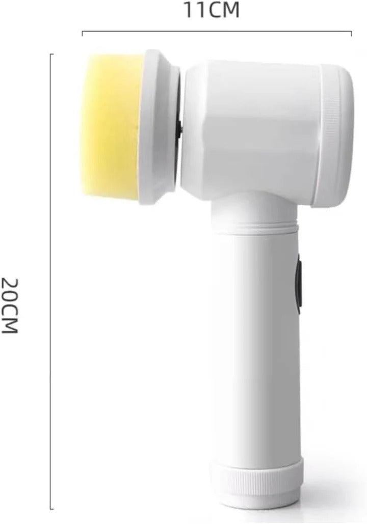 5 in 1 Rechargeable Electric Cleaning Brush | Handheld Spin Scrubber with Multiple Brush Heads | Cordless Power Scrubber for Bathroom, Kitchen, Tiles, Sink, Toilet & Car Cleaning