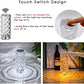 Rose Diamond Crystal Table Lamp | 16-Color RGB Touch Lamp with Remote & USB Rechargeable