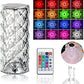Rose Diamond Crystal Table Lamp | 16-Color RGB Touch Lamp with Remote & USB Rechargeable