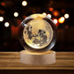 USB LED Galaxy Crystal Ball Lamp | 3D Moon Night Light | Bedroom & Home Decor
