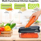 16-in-1 Multifunctional Vegetable Chopper & Mandoline Slicer with Container | Manual Food Cutter, Dicer & Grater