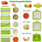 16-in-1 Multifunctional Vegetable Chopper & Mandoline Slicer with Container | Manual Food Cutter, Dicer & Grater
