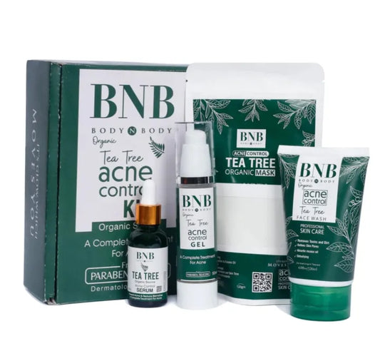 BNB 4-in-1 Acne Control Facial Kit | Tea Tree Brightening & Glowing Skincare Set