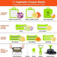 16-in-1 Multifunctional Vegetable Chopper & Mandoline Slicer with Container | Manual Food Cutter, Dicer & Grater