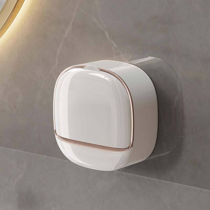 Pack of 2 Wall Mounted Soap Holder | Punch Free Soap Box with Drainage | Self Adhesive Soap Dish for Bathroom, Kitchen & Laundry | Space Saving Soap Storage Box | Random Color