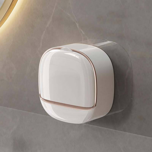 Pack of 2 Wall Mounted Soap Holder | Punch Free Soap Box with Drainage | Self Adhesive Soap Dish for Bathroom, Kitchen & Laundry | Space Saving Soap Storage Box | Random Color