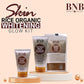 BNB Rice Brightening Glow Kit 3-in-1 | Face Wash, Scrub & Mask for Radiant Skin